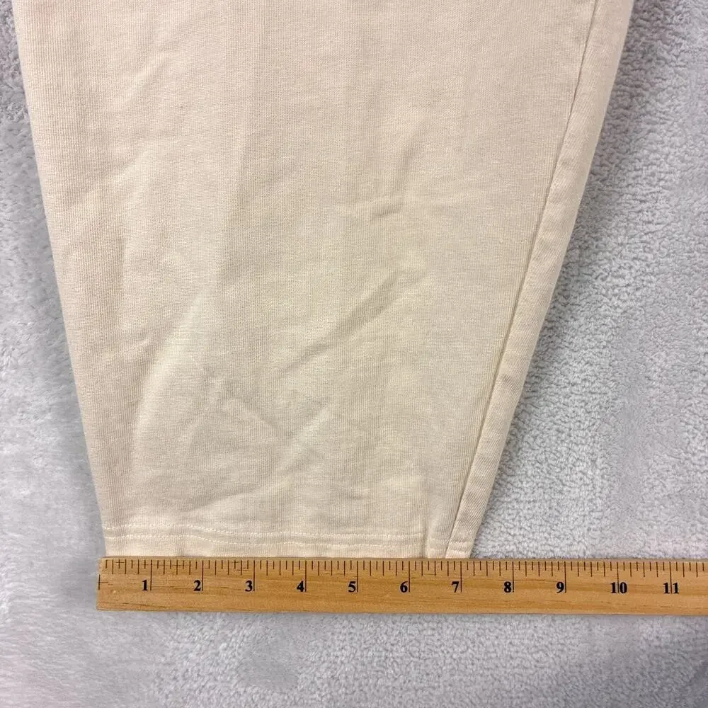 Vuori Pants Womens XL Cream Mackenzie Elastic Waist Preppy Minimalist Yoga Gym